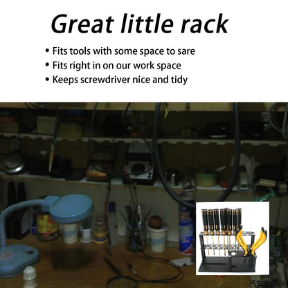 Screwdriver Storage Rack Holder Screwdriver Organizers for Hex Cross Screw Driver RC Tools Kit Organizers 30 Hole Without Tools
