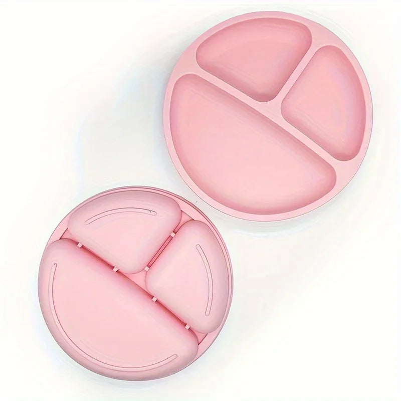 Best-Selling Silicone Children's Dinner Plate - Non-Slip, Separate Tableware & Baby Food Bowl - Perfect for Little Hands!