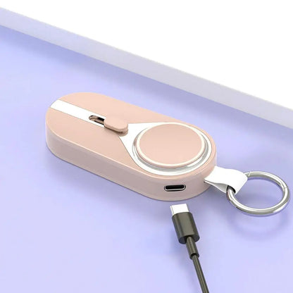 Solar Power Bank Pocket Power Bank Solar Keychain Charger Fast Charging Wireless Charger Portable External Power Bank Keychain