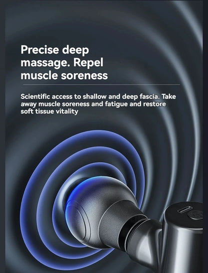 Portable Mini Massage Gun 3-Speed Deep Tissue for Shoulder Leg Foot Muscles Home Gym Use Mute Handheld Massager