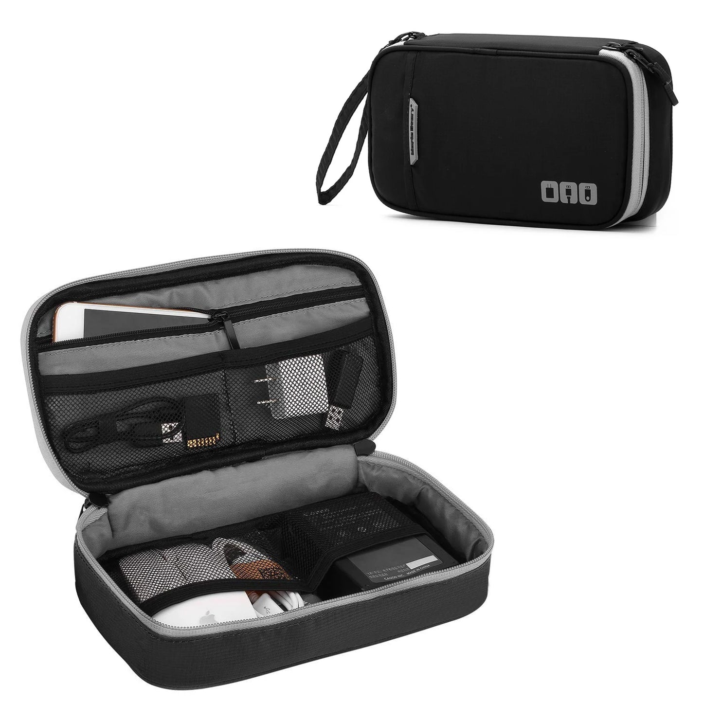 Portable Electronic Accessories Travel case,Cable Organizer Bag Gadget Carry Bag for iPad,Cables,Power,USB Flash Drive, Charger