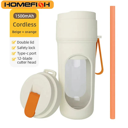 12 Blades Electric Portable Blender 350ML Juicer Fruit Mixers USB Rechargeable Smoothie Juicer Cup Squeezer Juice Maker