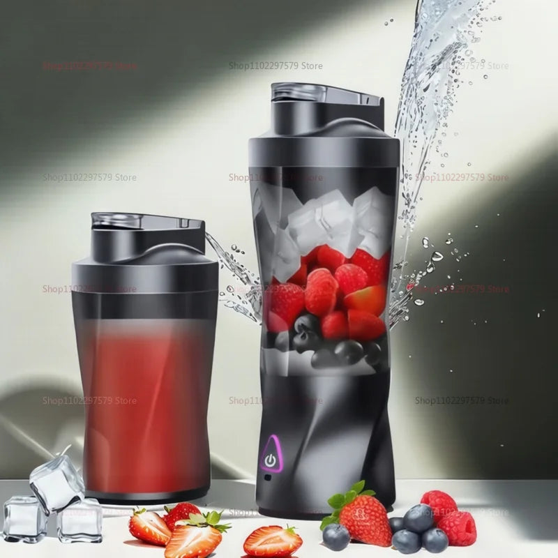 Portable Juicer Blender Cup 700ML USB Rechargeable Outdoor Smoothie Maker Fresh Fruit Mixer with 4 Blades for Travel and Sports.