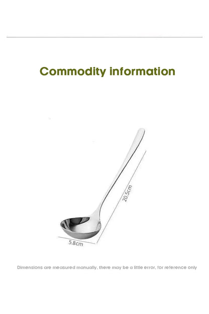 Korean Stainless Steel Thickening Spoon Creative Long Handle Hotel Hot Pot Spoon Soup Ladle Home Kitchen Essential Tools