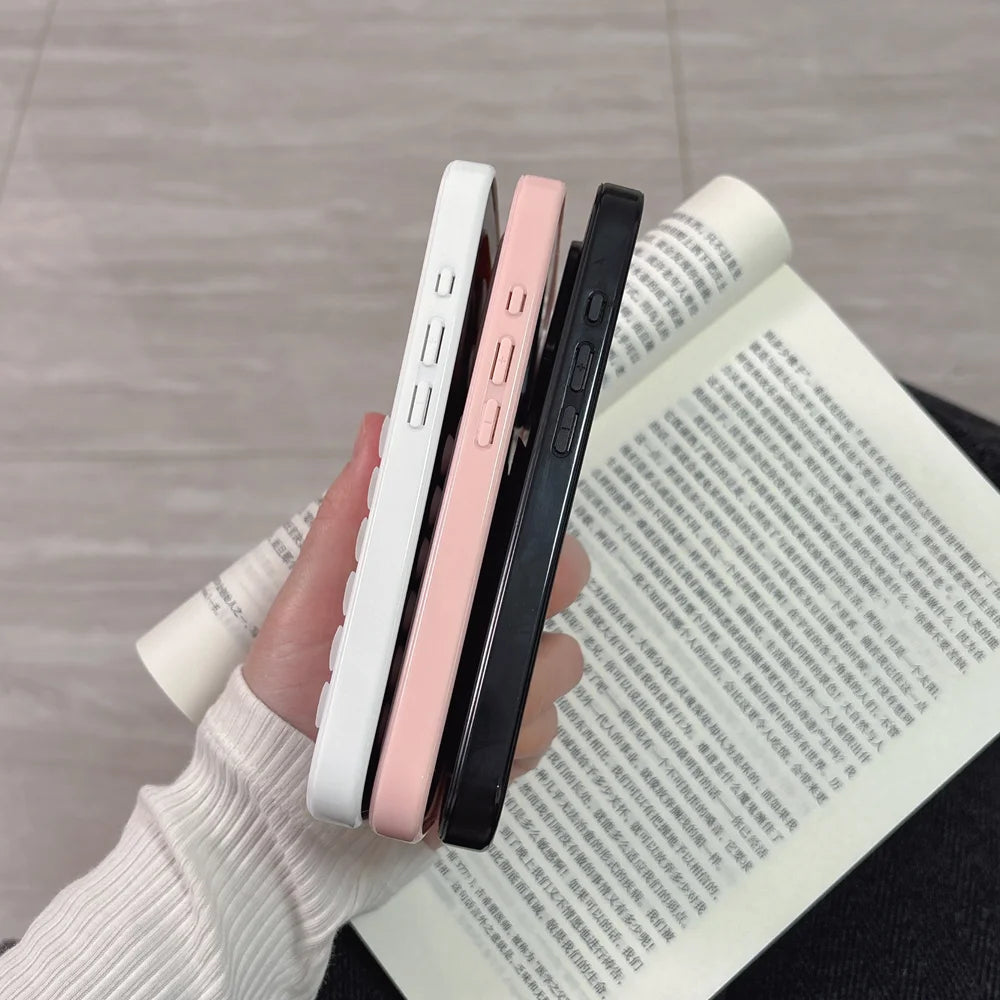 3D Suction Cup Airbag Phone Case For iPhone 16 15 14 13 12 11 Pro Max XR X XS 7 8 Plus Transparent Candy Shockproof Bumper Cover