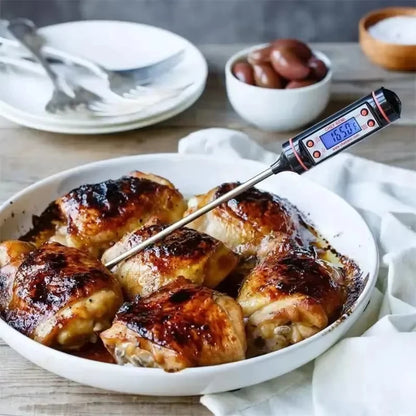 Kitchen Food Baking Digital Thermometer New Meat Thermometer Electronic Probe Type Digital Display Liquid Grill Thermometer