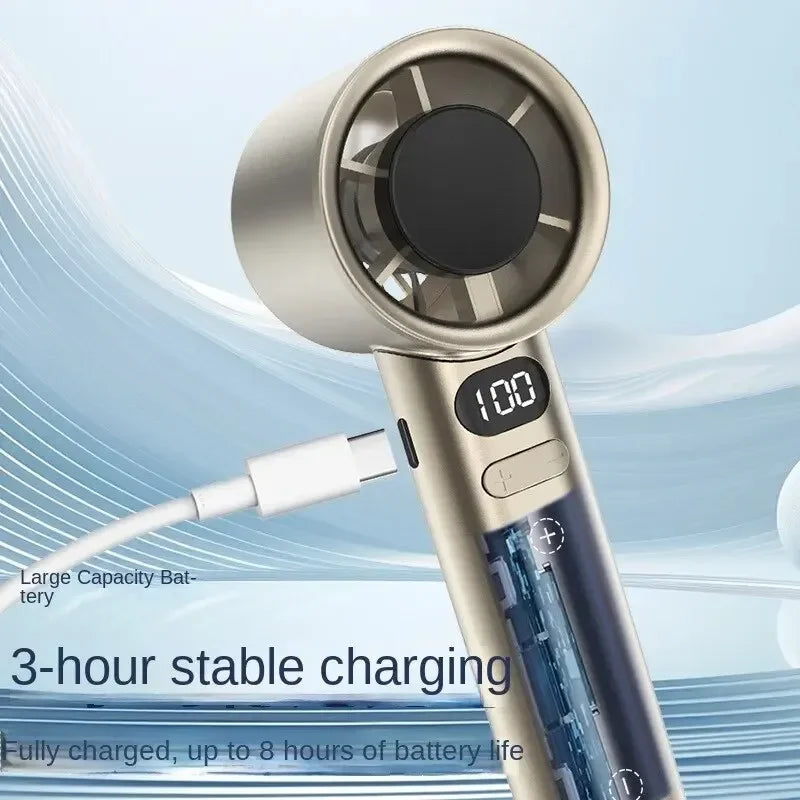 Handheld Fan Portable Small Fan USB Rechargeable Battery Fan Cooling USB Hand Fan Personal Highspeed Fans