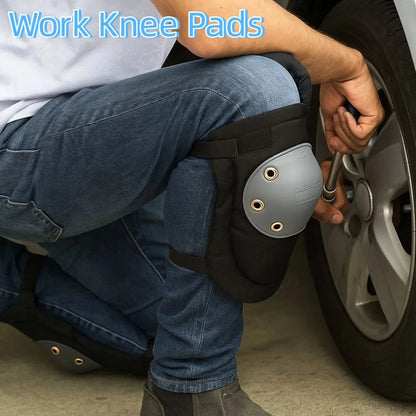 Practical Soft Work Knee Pads Protective Padding Black Professional Knee Pads Adjustable Straps Protective Knee Pads Hiking
