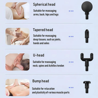 USB Portable Mini Massage Gun Pistol Facial Massager For Body Neck Deep Tissue Muscle Relaxation Gout Pain Relief Body Massager