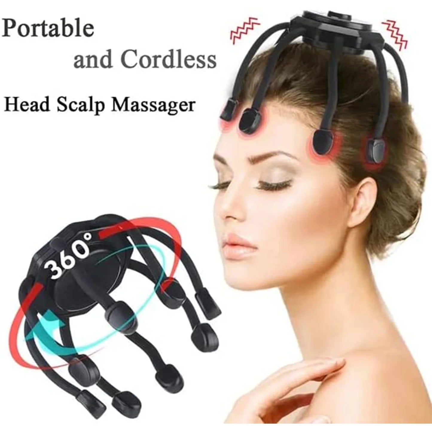 Electric Scalp Massager Cordless Portable Ultra Scalp Massager Deep Relaxation Tool for Deep Relaxation Stress Relief