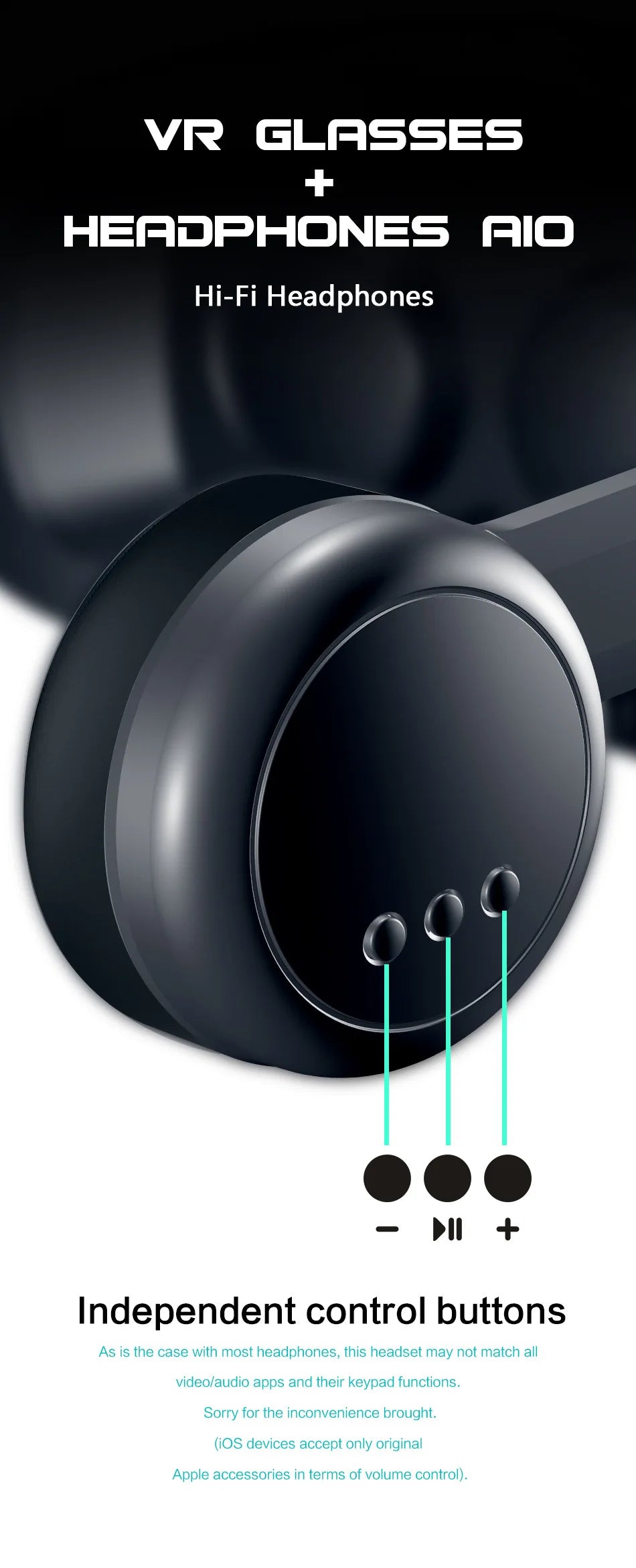 Virtual Reality 3D VR Headset Smart Glasses Helmet for Smartphones Cell Phone Mobile 7 Inches Lenses Binoculars Goggles Devices