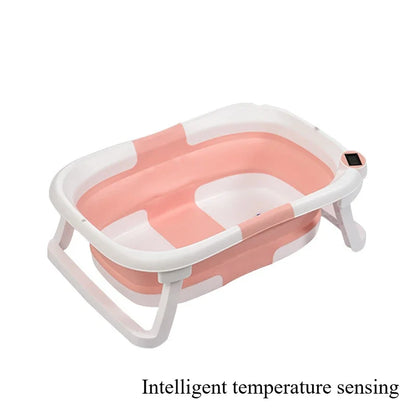 Portable Baby Bath Foldable Real-time Temperature Bathtub Suitable for Newborns 0-36 Months Baby Non-slip Bathtub