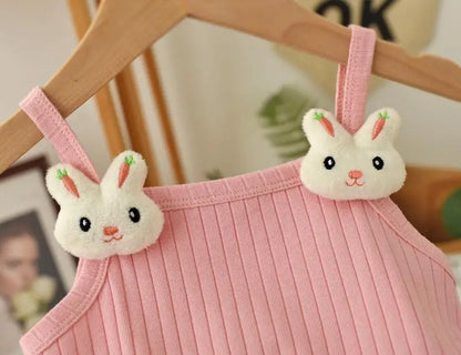 Baby Girls T-shirts  Kids Summer Sleeveless Tops Vest  Girls Cute Halter Tops Tees Children Clothing 1-7 Year Girls Top