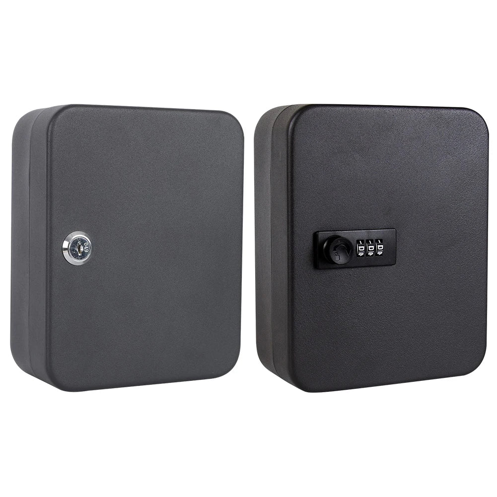 Key Box Wall Mounted 20 Key Hooks Key Cabinet Wall Mount with Key/Code Lock Key Storage Lock Box Key Cabinet Security Lock Box