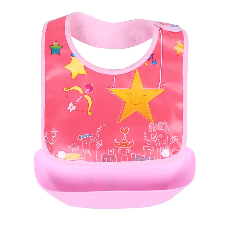 Baby Bib Imitation Silicone Waterproof Rice Pocket Food Eat Dinner Clothing Feeding After Meals Bavoir Tablier Слюнявчики