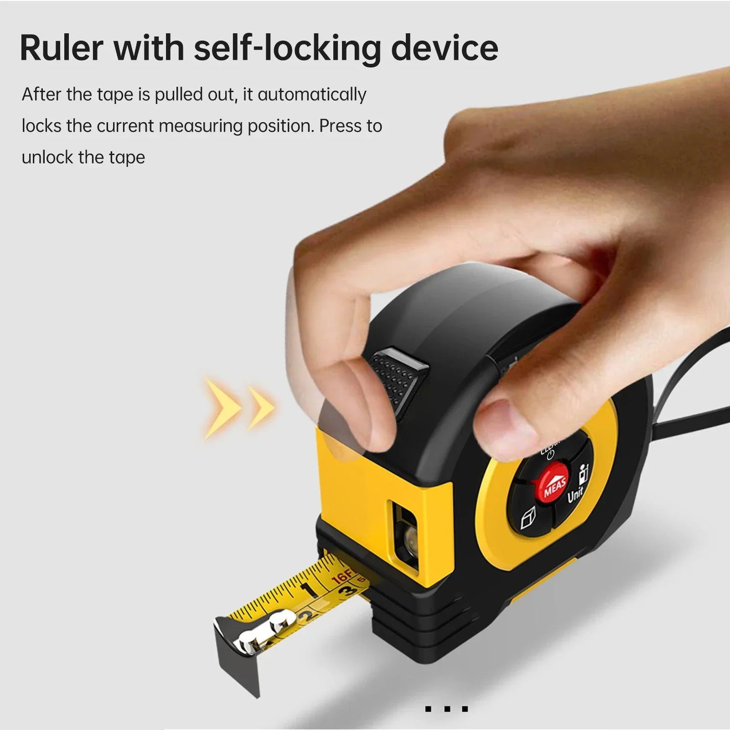 Laser Tape Measure 196Ft Laser Measurement & 5 Meter Manual Measuring Digital Tape Measure Support to Area Volume Ft/in/M