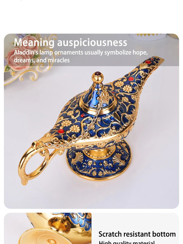 Aladdin Lamp Decorative Ornament Large European Retro Home Decoration Metal Decoration Crafts Holiday Gift