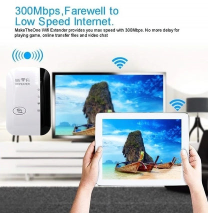 WiFi Signal Amplifier Repeater EU Standard Plug 300M Wireless Enhanced WPS Fast Encryption Router Range Extender Signal Boosters