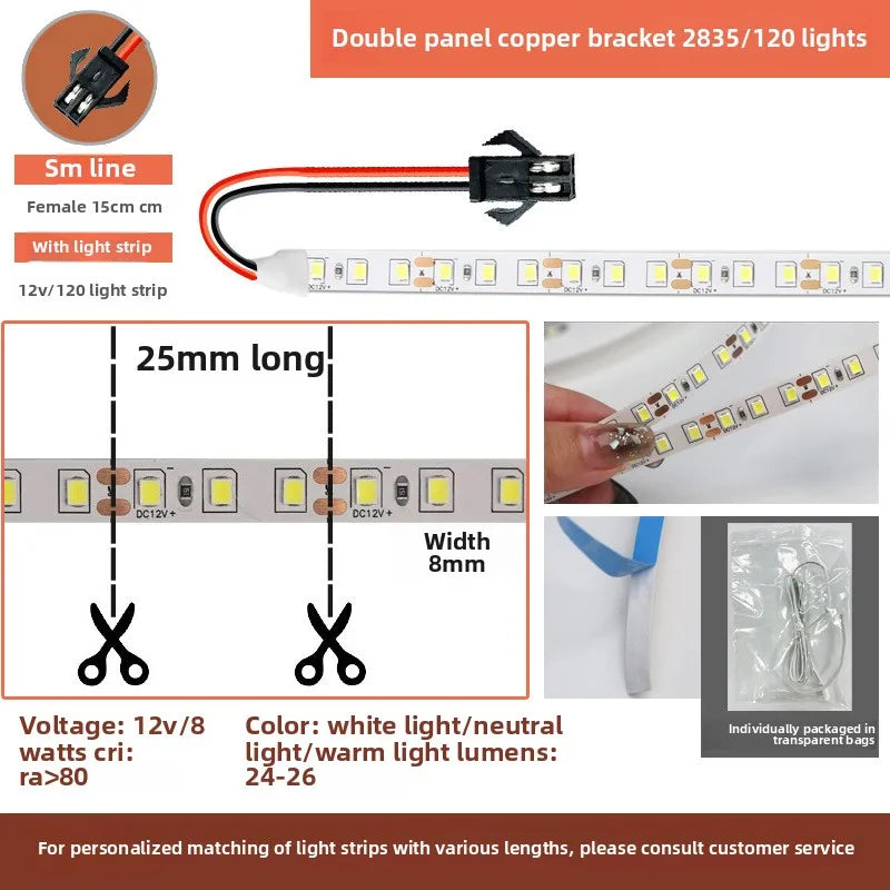 Salon Smart Mirror Light Sensor Switch Set 12V LED Light Bathroom Mirror Touch Switch Dimmer