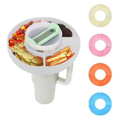 Snack Plate 40oz Ice King Cup Cap Reusable Insulated Snack Platter Creative Cup Fruit Bowl Water Bottle & Cup Accessories