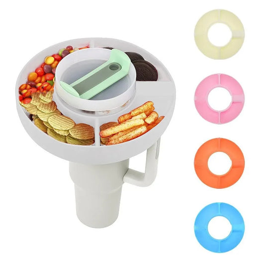 Snack Plate 40oz Ice King Cup Cap Reusable Insulated Snack Platter Creative Cup Fruit Bowl Water Bottle & Cup Accessories