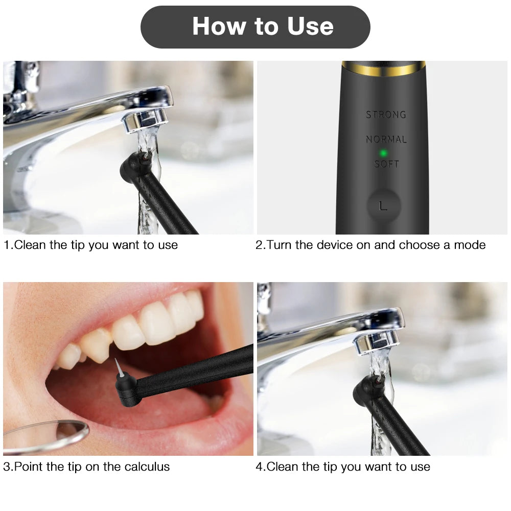 LED Electric Sonic Scaler Toothbrush Set Stains Dental Calculus Remover Tooth Cleaner Teeth Whitening Oral Irrigation Care Tools