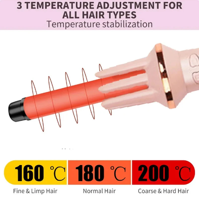 Automatic Rotating Curling iron PTC heated Professional Curling iron Portable Air rotating negative ion wave curling iron