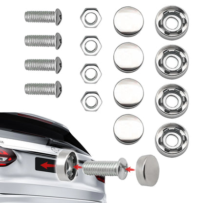 4Pcs Stainless Steel License Plate Security Screws Kit for Fastening Frame License Plate Cover Security Bolts
