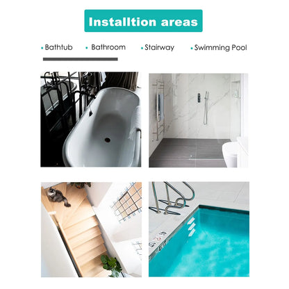 10 PCS Anti Slip Shower Tread Sticker Safety Bathtub Strips Premium Adhesive Star Snowflak Decals for Bath Tub Shower Stairs