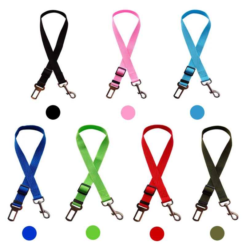 2021 New Vehicle Car Pet Dog Seat Belt Puppy Car Seatbelt Harness Lead Clip Pet Dog Supplies Safety Lever Auto Traction Products