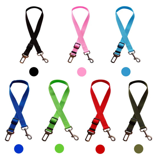 2021 New Vehicle Car Pet Dog Seat Belt Puppy Car Seatbelt Harness Lead Clip Pet Dog Supplies Safety Lever Auto Traction Products