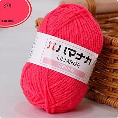 Multi-purpose 25g/ball Milk Cotton Yarn for DIY, Handmade Crafts, Amigurumi, Hats, and Bags