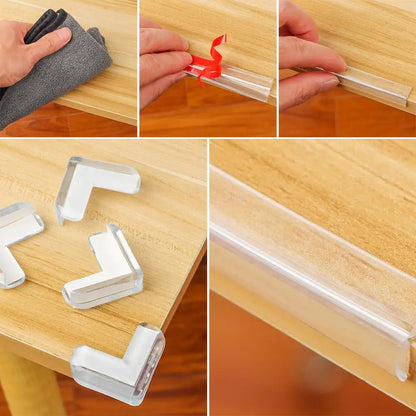 Table Edge Guard Furniture Corner Protector Strip Self Adhesive Transparent Kids Collision Proof Soft Bumper Baby Safety Guard