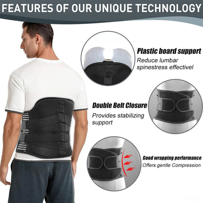 1PCS Back Brace for Lower Back Pain - Backs Support Belt for Women Man,Relieve Waist Pain,Improve Posture with Comfort Back Pain
