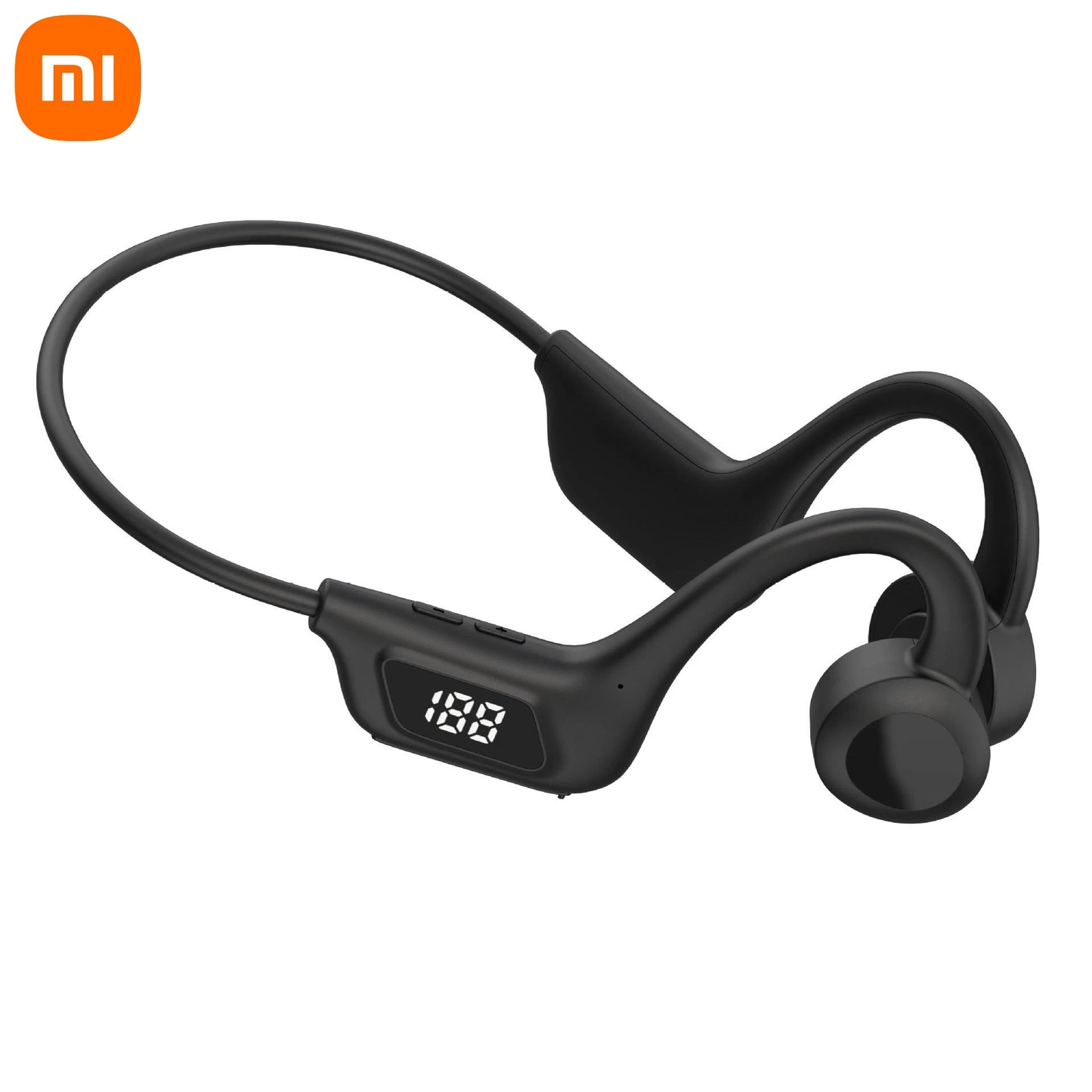 Xiaomi Original Bluetooth Earphone Air Conduction Digital Display Neck-mounted Headset Fitness Waterproof Headphones Memory Card