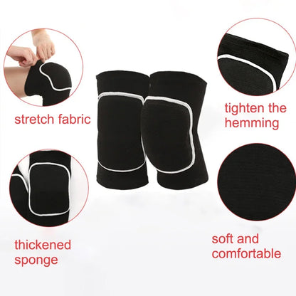 2 Pcs Sports Knee Pads Compression Dancing Knee Protector Support Thickened Sponge Volleyball Yoga Crossift Knee Brace Adult Kid