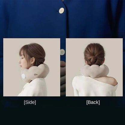 Pressed Inflation Inflatable Travel Pillow Comfort Lightweight U-shaped Pillow Save Space Head Neck Support