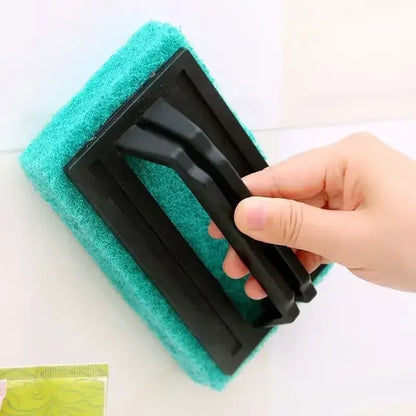 1PC Kitchen Sponge Holder Magic Eraser Scouring Pads with Handle Scouring Pad Cleaning Bathroom Handled Bath Scrubber