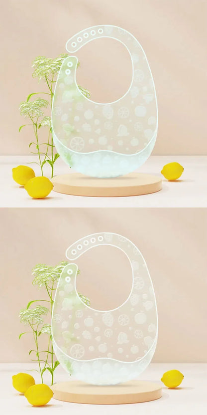 Baby Food-grade Silicone Bib Baby Food Rice Pocket Saliva Pocket Lightweight Waterproof Bib for Children