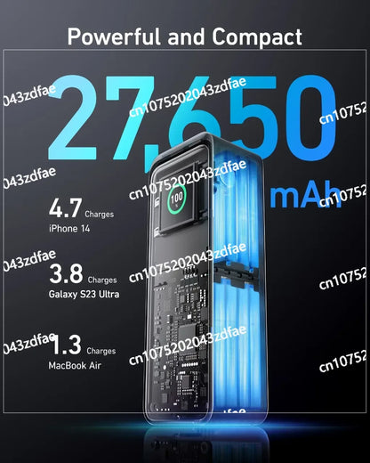 Prime Power Bank 27650mAh 3-Port 140W Max Portable Charger Battery Portable Power Bank Large Capacity 250W for Laptop