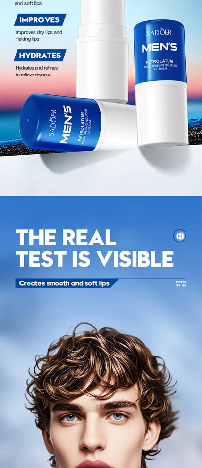 Men Lip Balm Moisturizing Hydration Fading Lip Lines Anti-Cracking Remove Dead Skin Refreshing And Not Greasy Exquisite Lip Care