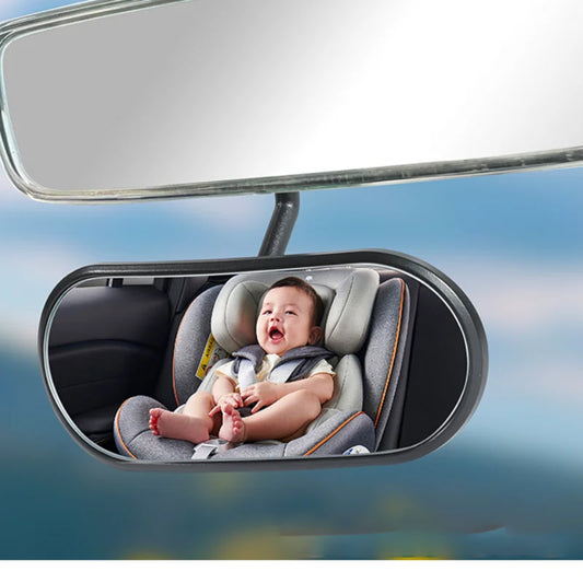 Sticky Baby Mirror For Car Auxiliary Mirror 360 Adjustable Baby Rear View Mirror Adhesive Mount Wide Angle Shatterproof Backseat