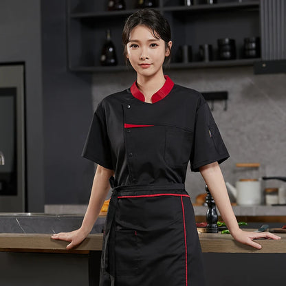 Kitchen Chef Shirts Cook Wear Hotel  Uniform Catering Cooking Clothes Chef Coat Jacket Professional Kitchen Costume Designer