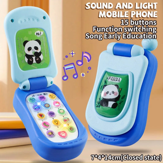 Simulation Phone Electronic Baby Cell Phone Toy Voice Toy Electronic Phones Musical Toys Safe Flip Cover