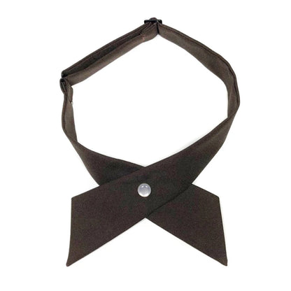 Crisscross Bow Tie Fashionsolid Color  Detachable Collar jk Apparel Accessories