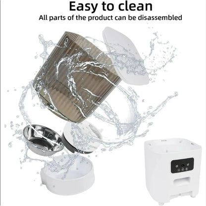 5L Automatic Cat Feeders Double Bowls Smart Timed Cat Dry Food Dispenser With Camera Pet Smart Voice Recorder Auto Feeder For Do