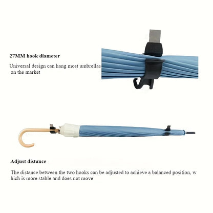 2Pcs Car Trunk Hook - Umbrella Stand Installation - Internal Sunshade in Car Accessories, Extended Two Small Hooks, Car Umbrella Stand, Car Trunk, Umbrella Holder, Umbrella Cover Storage Hook, Clip Car Supplies