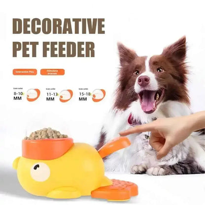 Automatic Dog Feeder Duck Design With Pedal For Feeding And Water Drinker Dogs Food Dispenser Pet Bowl