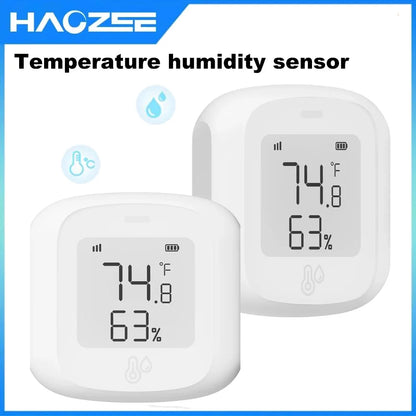 Smart WiFi/Zigbee Temperature and Humidity Sensor Indoor Hygrometer Thermometer with LCD Display Support Home Assistant Zigbee2m
