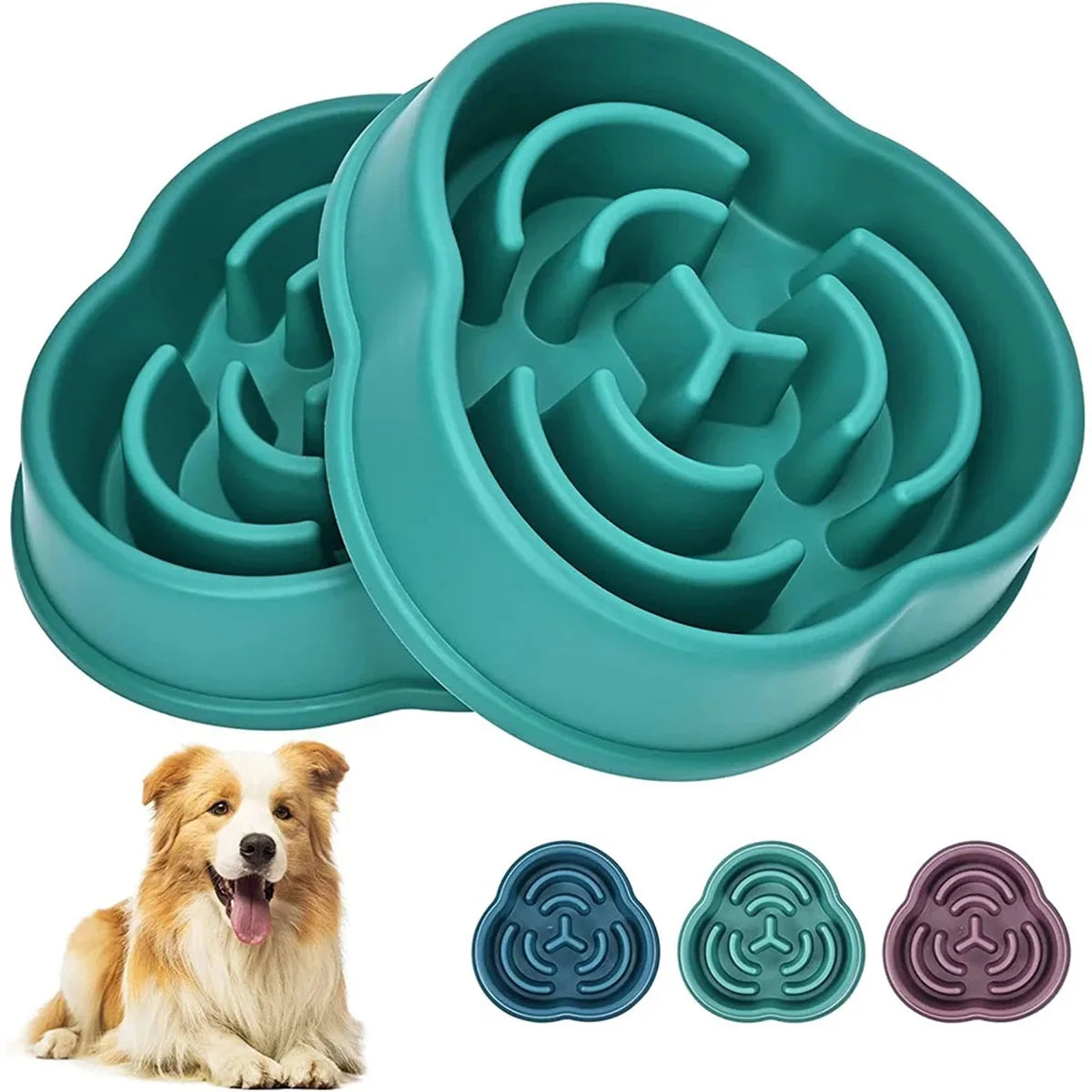 Pet Slow Feeder Bowl Durable Non-Slip Anti Choking Dog Bowl For Digestive Health & Bloat Reduction For Large Medium Small Dogs